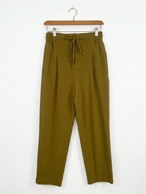 OAK + FORT Olive Green Zip-Front Trousers